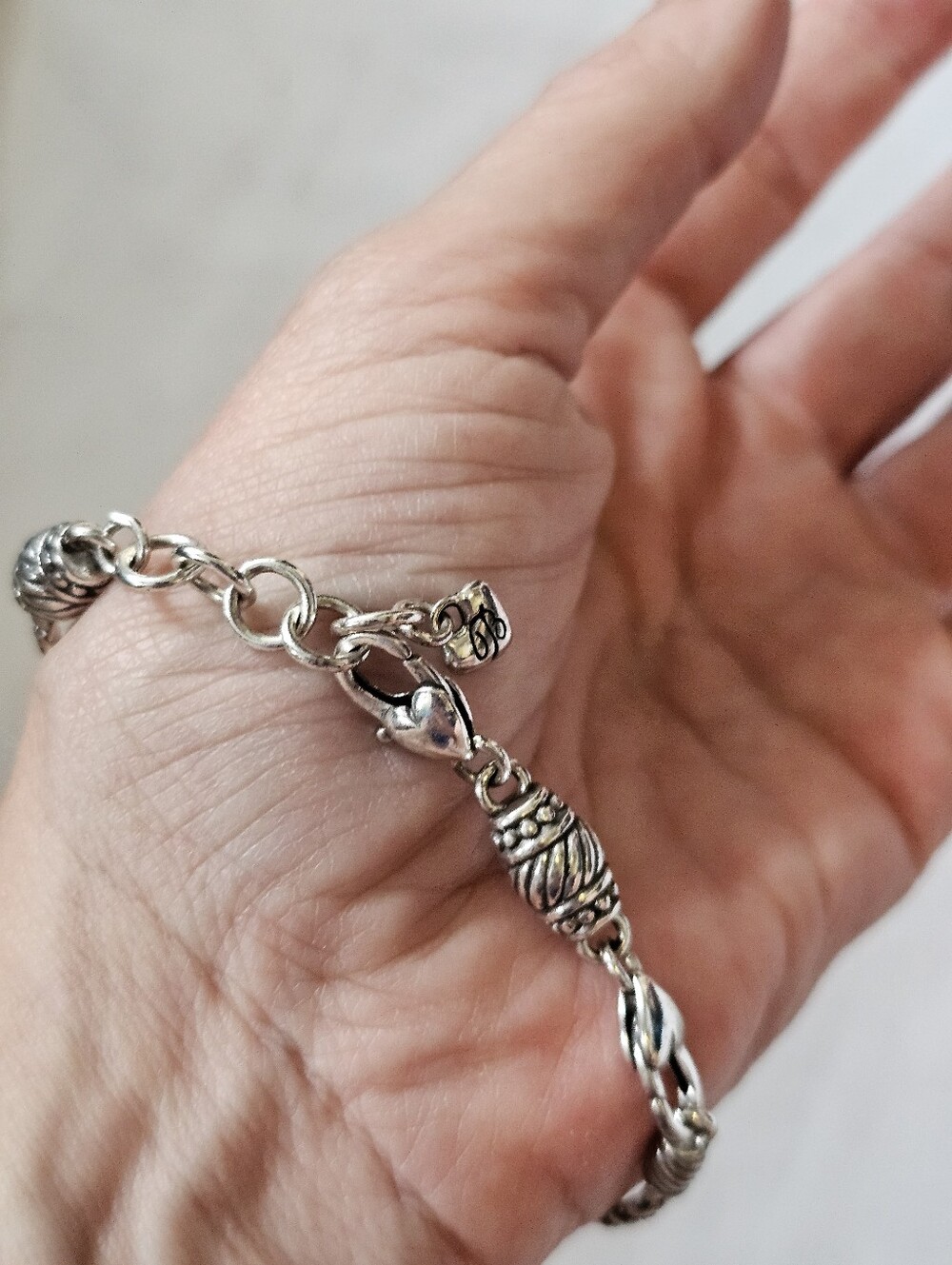 Brighton ABC Barrel Slide Bracelet w/ Meridian Crystal Spacer - Picture 5 of 9